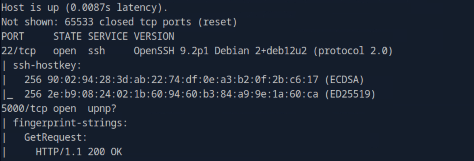 Nmap Scan Results