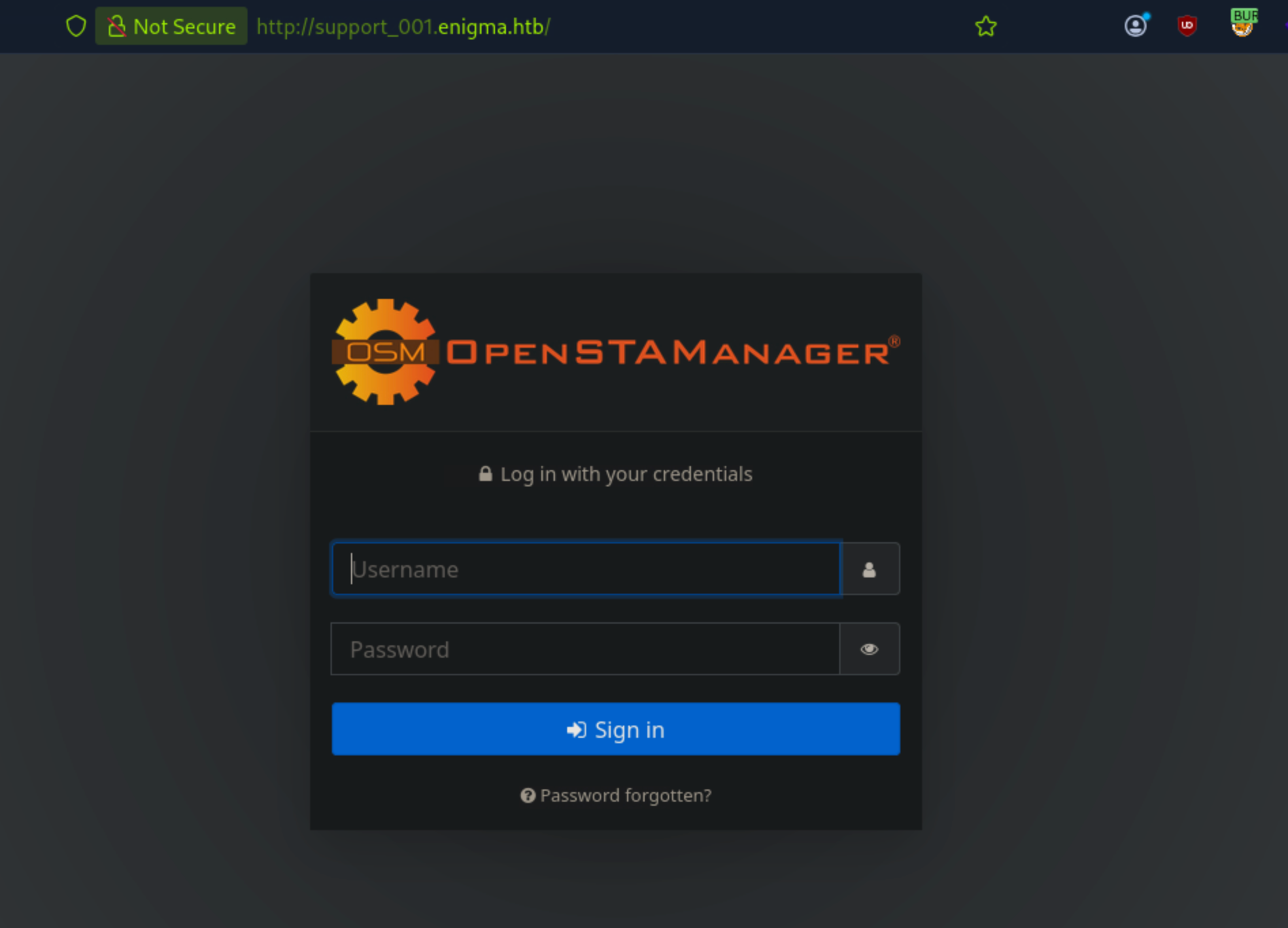 OpenSTAManager Login
